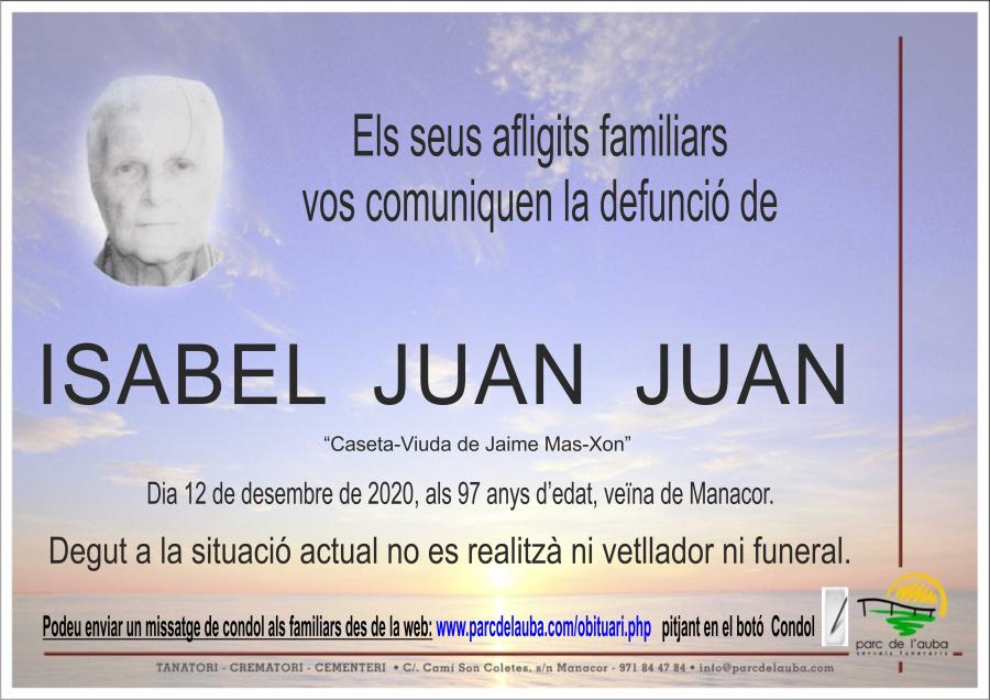ISABEL JUAN JUAN