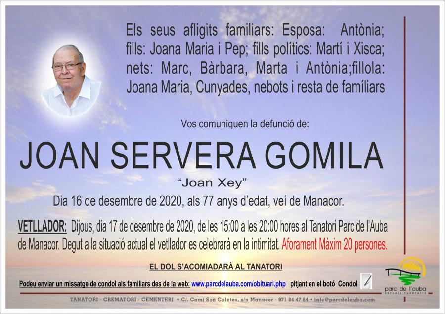 JOAN SERVERA GOMILA