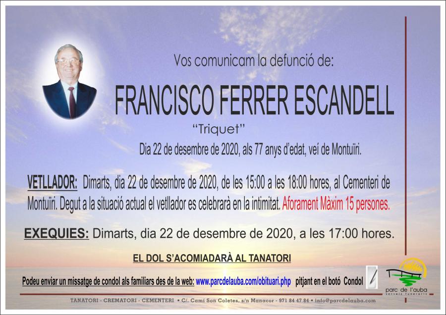 FRANCISCO FERRER ESCANDELL
