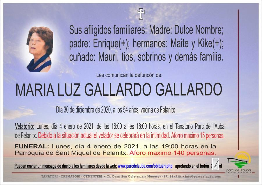MARIA LUZ GALLARDO GALLARDO