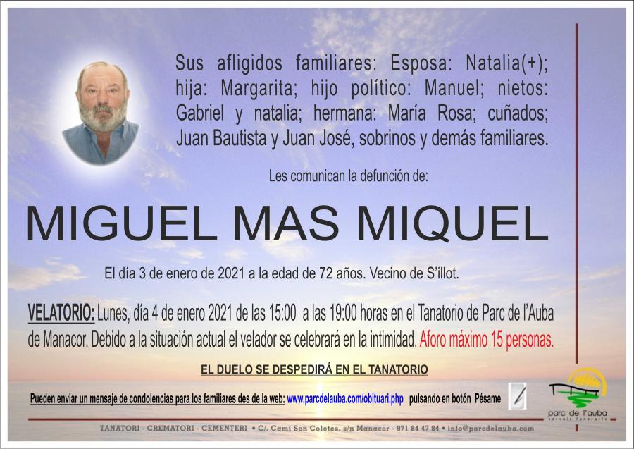 MIGUEL MAS MIQUEL