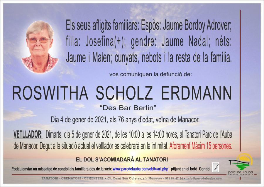 ROSWITHA SCHOLZ ERDMANN