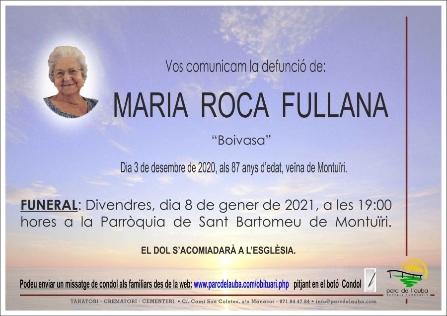 MARIA ROCA FULLANA