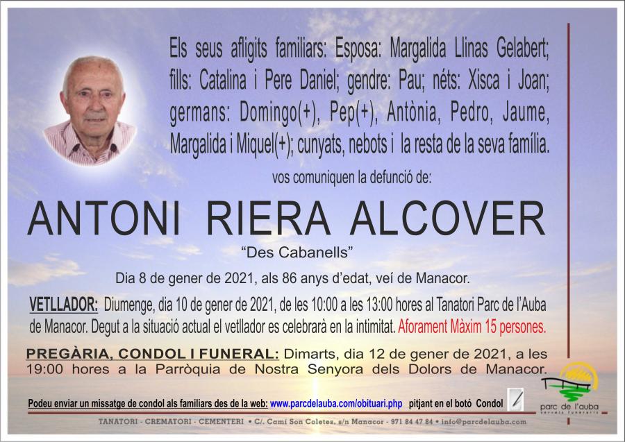 ANTONI RIERA ALCOVER