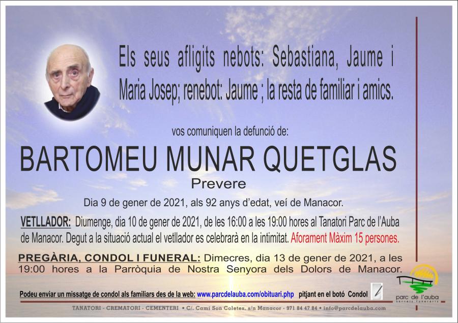 BARTOMEU MUNAR QUETGLAS