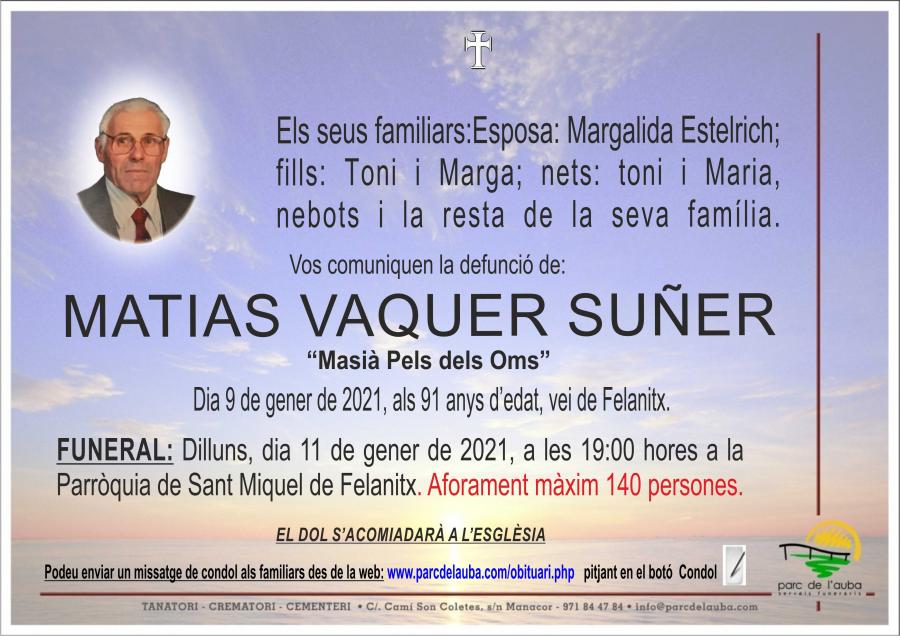 MATIAS VAQUER SUÑER