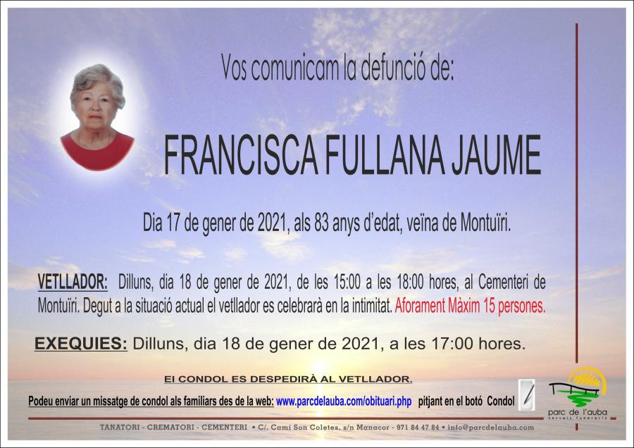 FRANCISCA FULLANA JAUME