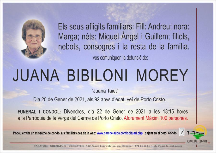 JUANA BIBILONI MOREY