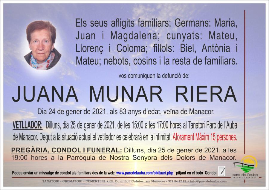 JUANA MUNAR RIERA