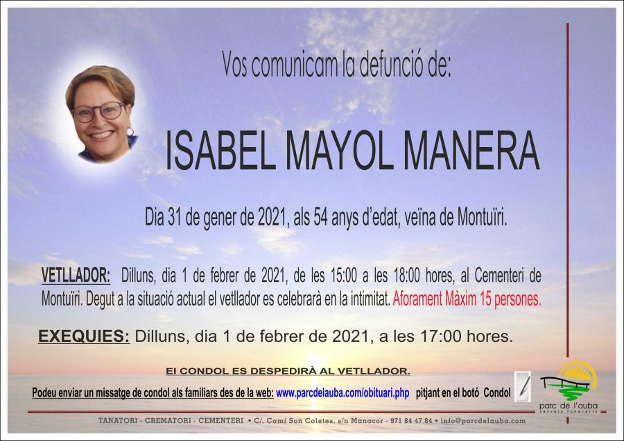 ISABEL MAYOL MANERA