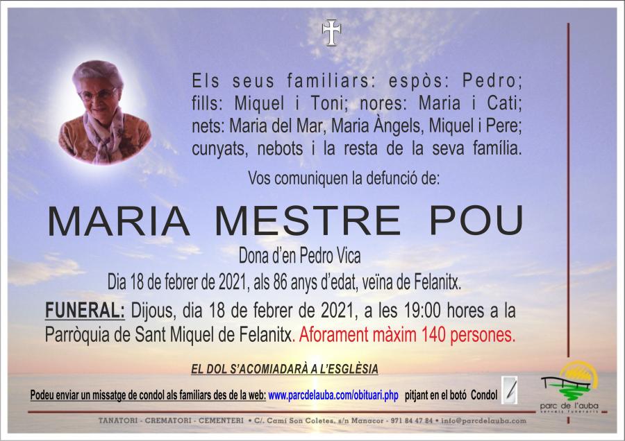 MARIA MESTRE POU