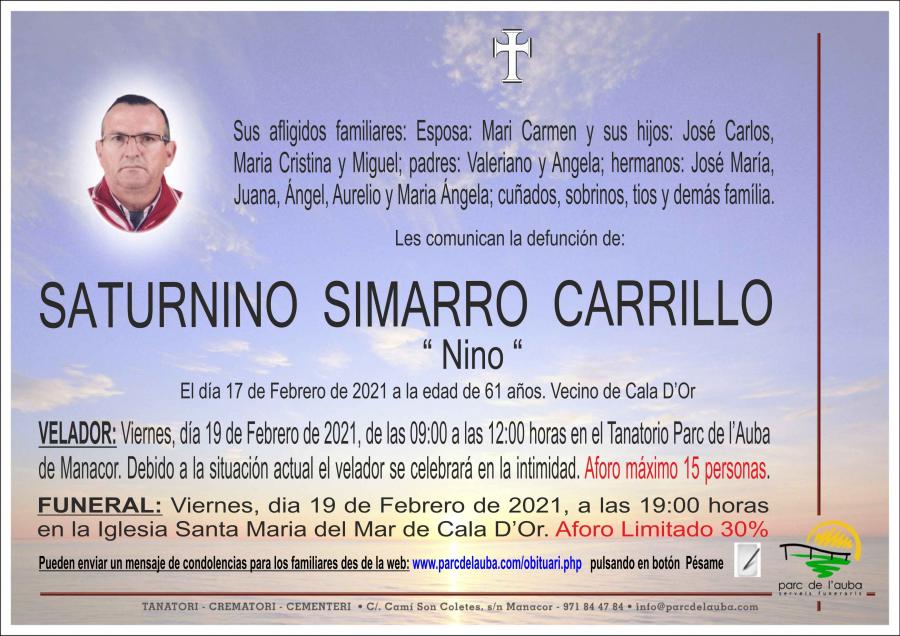 SATURNINO  SIMARRO CARRILLO
