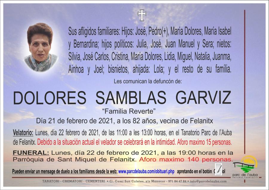 DOLORES SAMBLAS GARVIZ