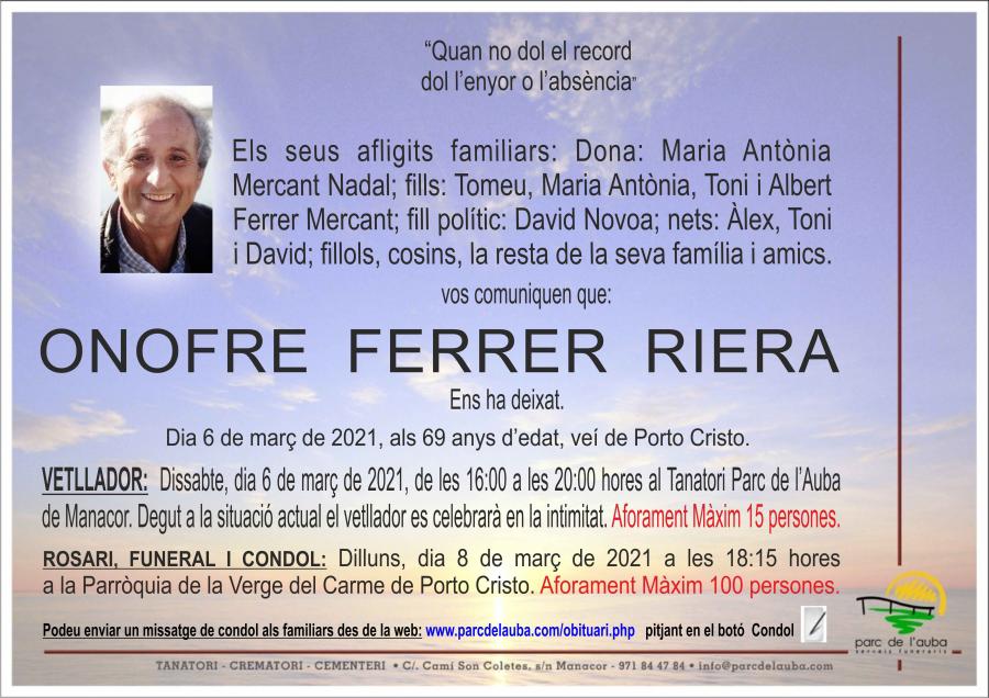 ONOFRE FERRER RIERA