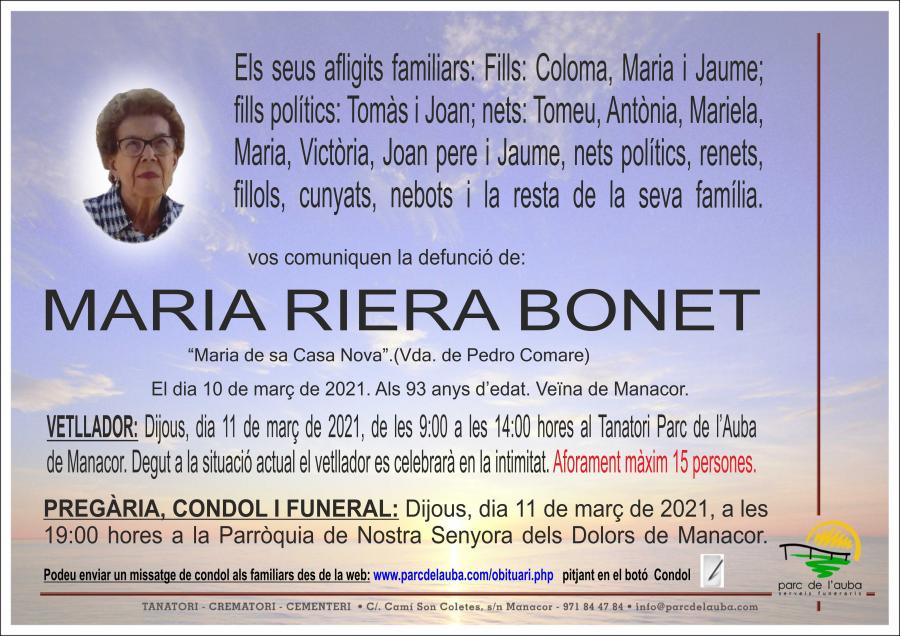 MARIA RIERA BONET