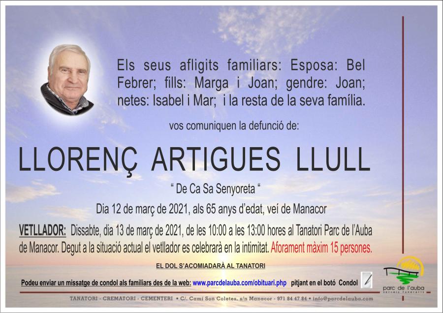 LLORENÇ ARTIGUES LLULL