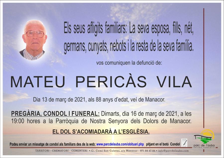 MATEU PERICÀS VILA