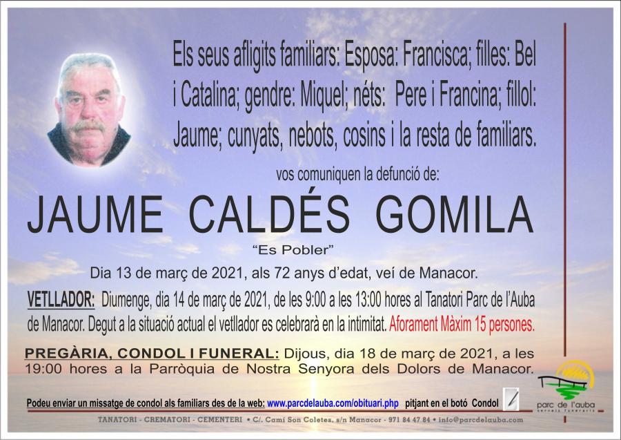 JAUME CALDÉS GOMILA