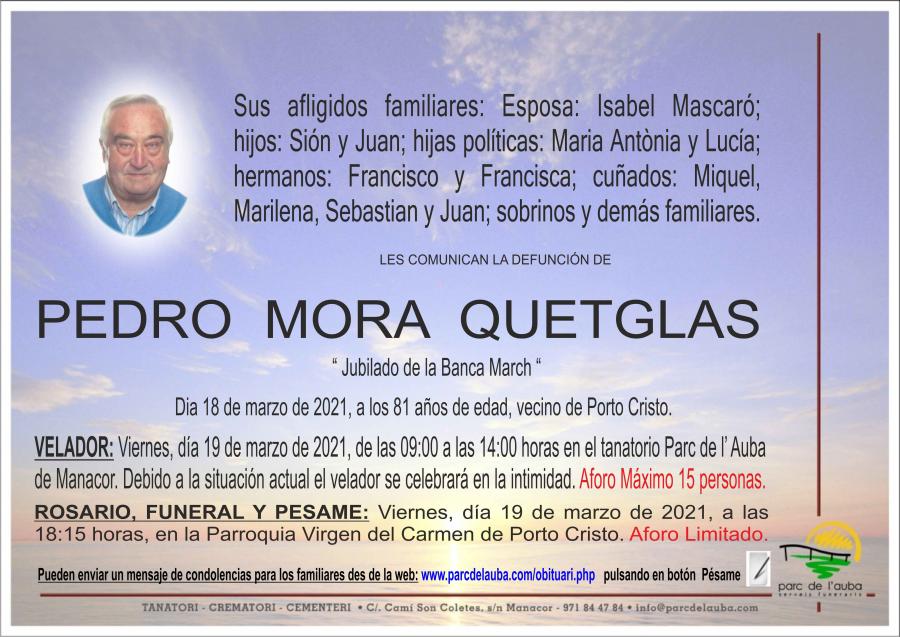 PEDRO MORA QUETGLAS