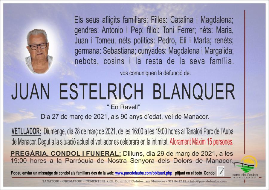 JUAN ESTELRICH  BLANQUER