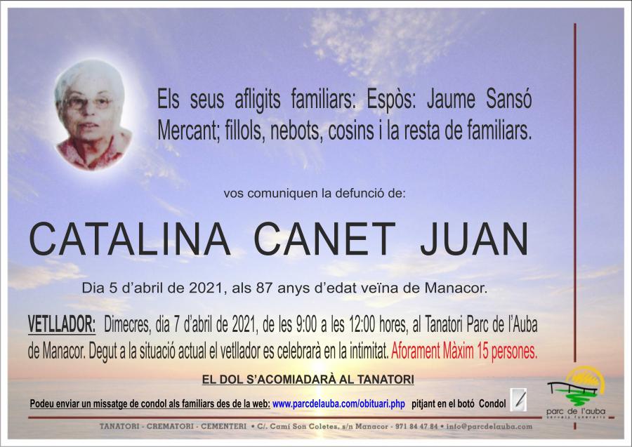 CATALINA CANET JUAN