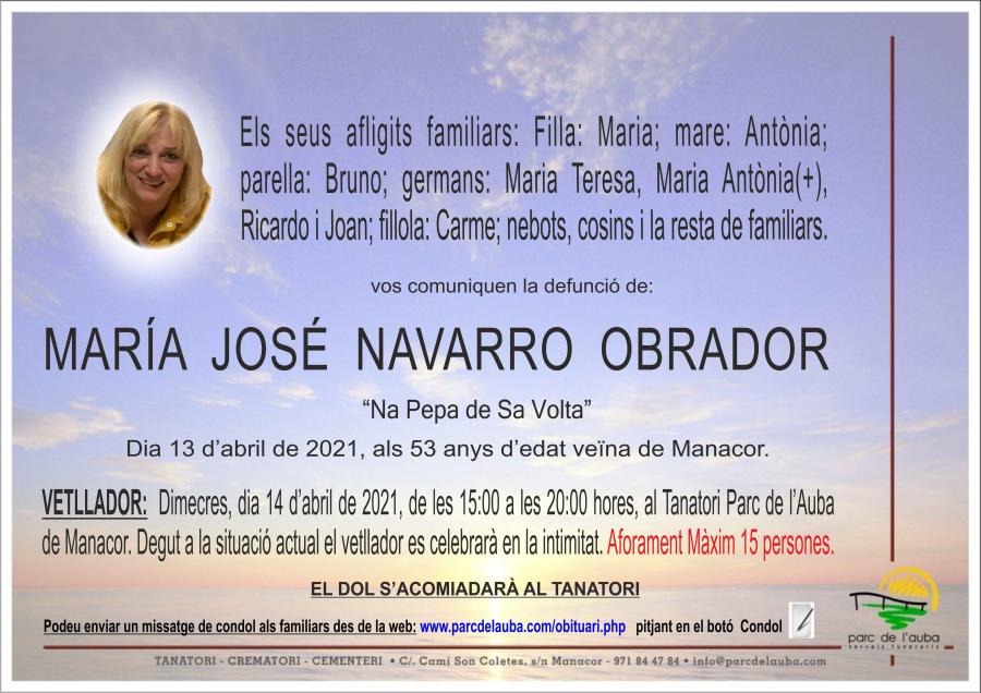 MARÍA JOSÉ  NAVARRO OBRADOR