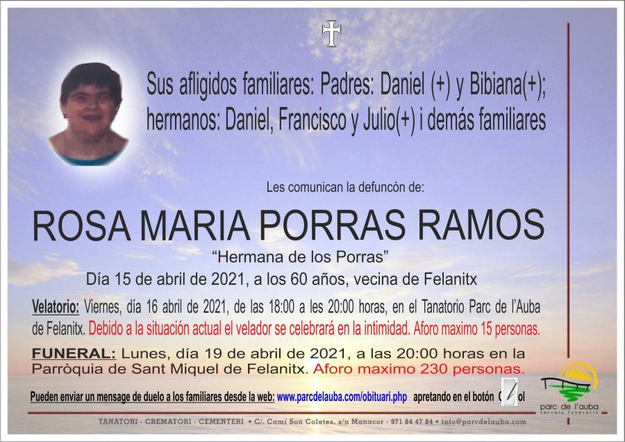 ROSA MARIA PORRAS RAMOS