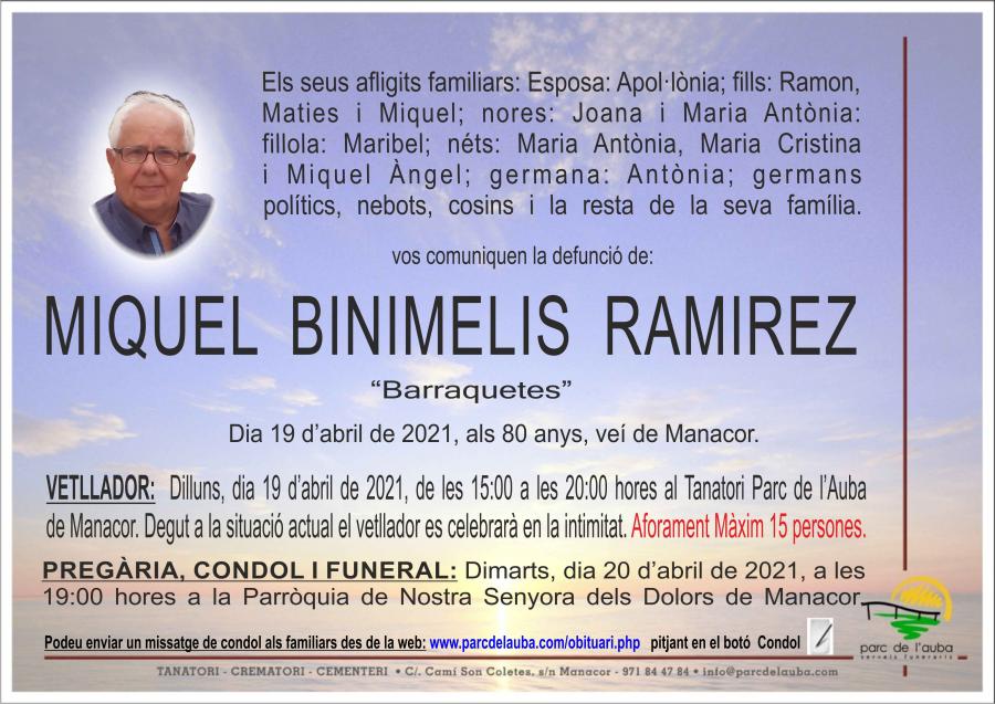 MIQUEL  BINIMELIS RAMIREZ
