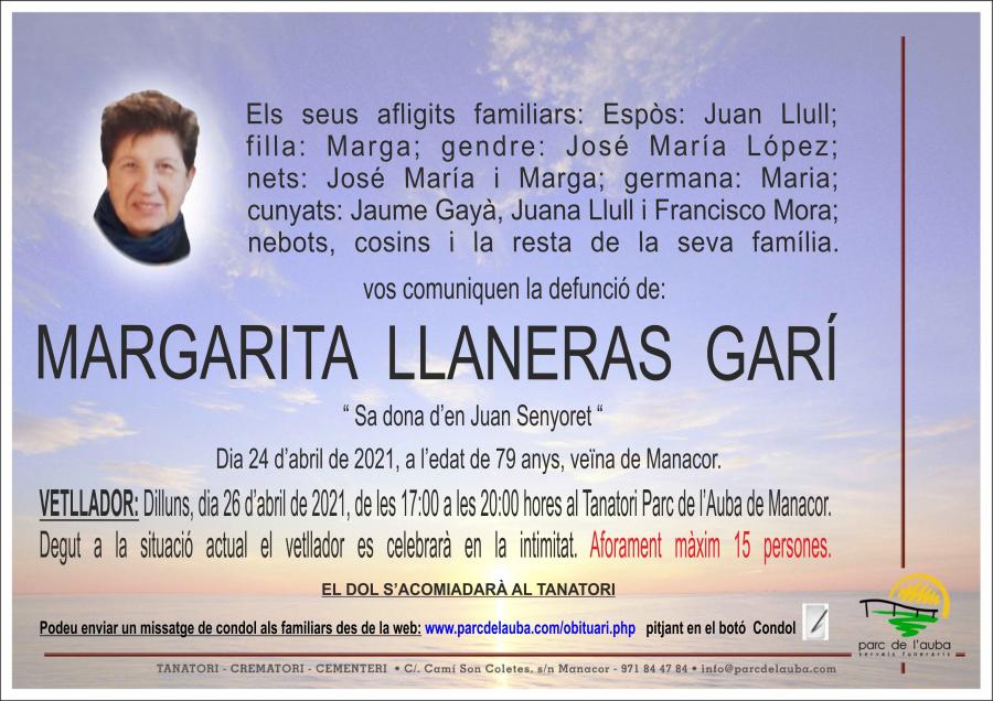 MARGARITA   LLANERAS GARÍ