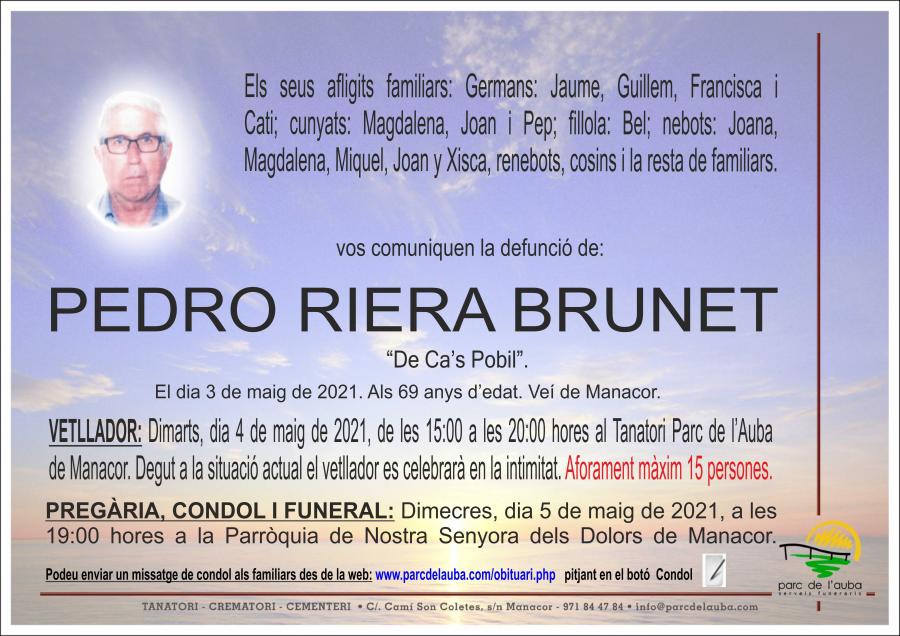 PEDRO RIERA BRUNET
