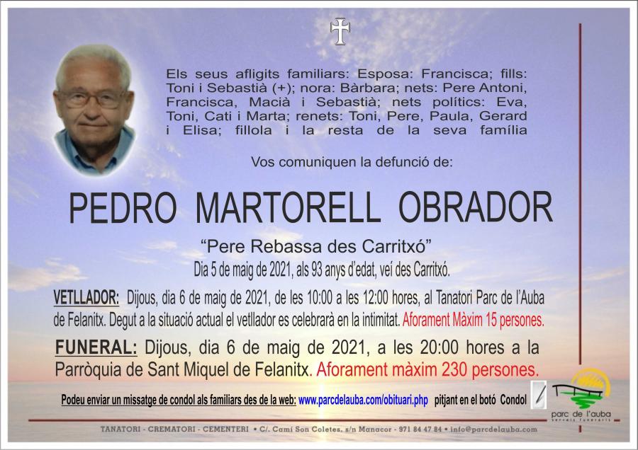 PEDRO MARTORELL  OBRADOR