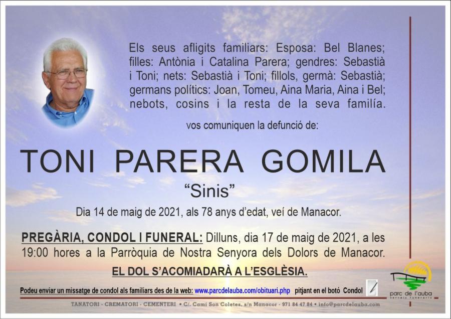 TONI PARERA GOMILA