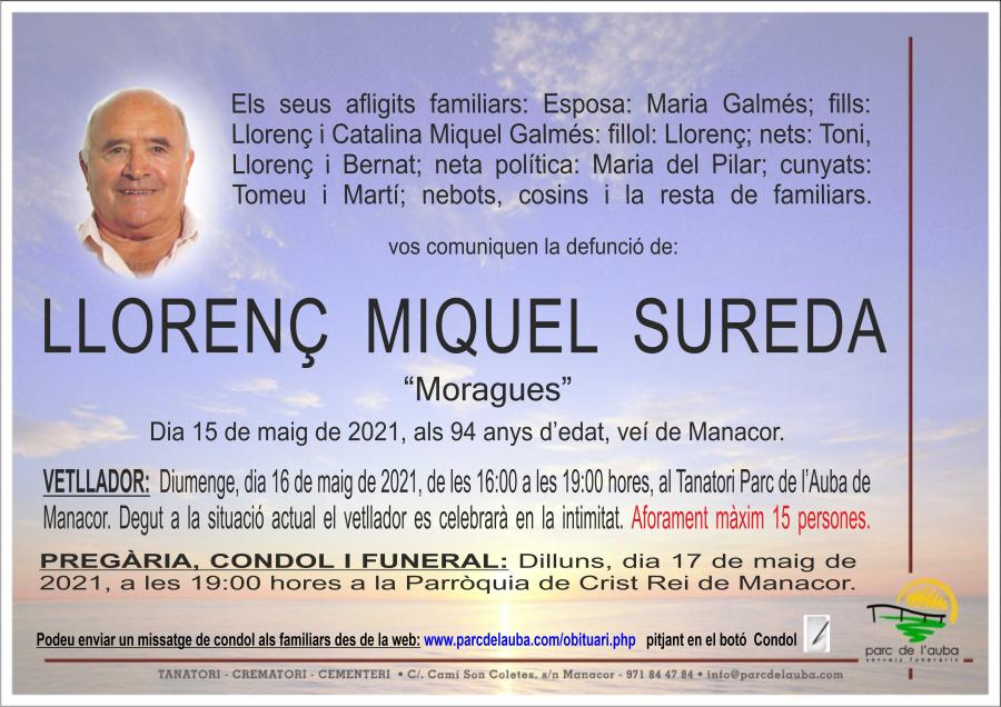 LLORENÇ MIQUEL  SUREDA