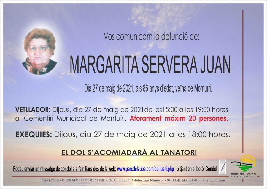 MARGARITA SERVERA JUAN