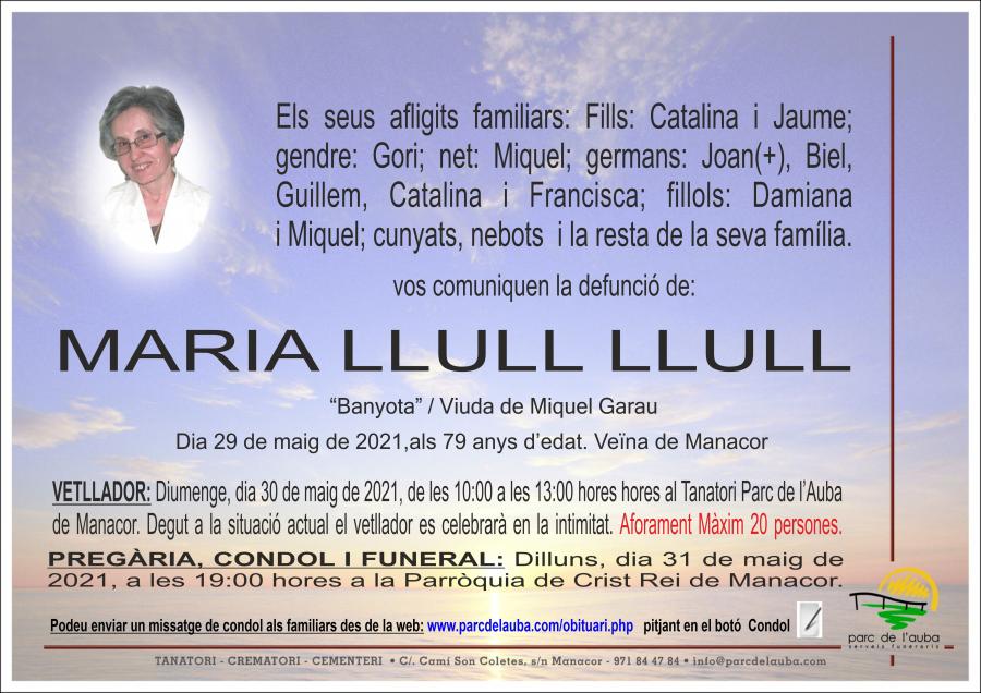MARIA  LLULL LLULL