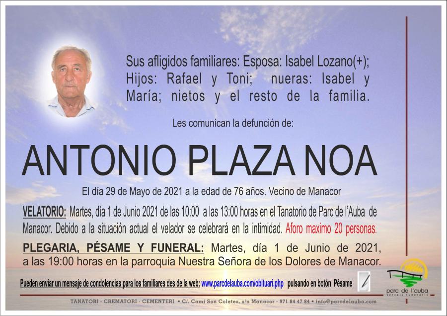 ANTONIO PLAZA NOA