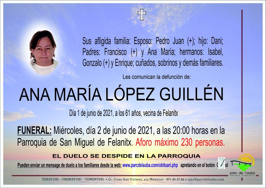 ANA MARIA LOPEZ GUILLEN
