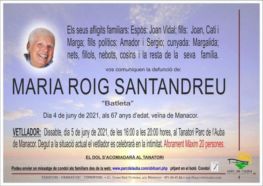 MARIA  ROIG SANTANDREU