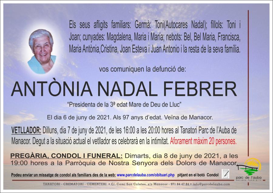 ANTÃ'NIA NADAL FEBRER