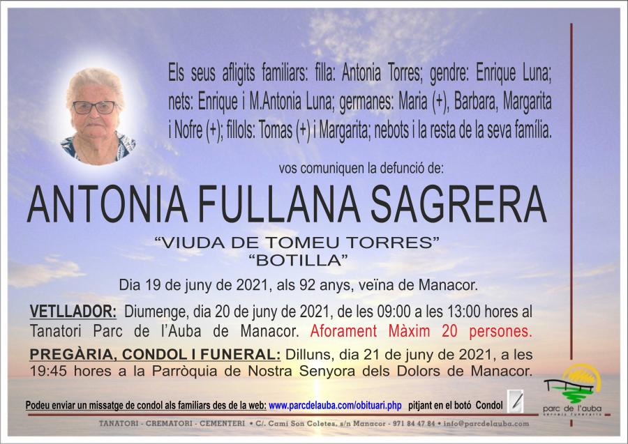 ANTONIA  FULLANA SAGRERA