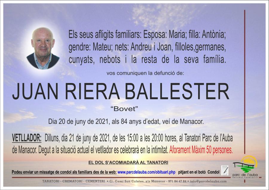 JUAN RIERA BALLESTER