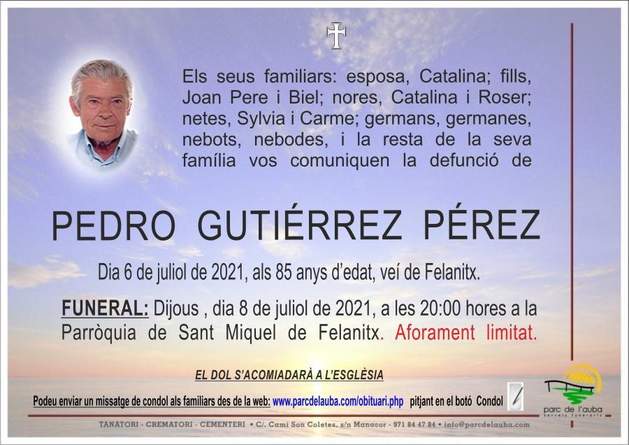 PEDRO  GUTIÉRREZ PÉREZ