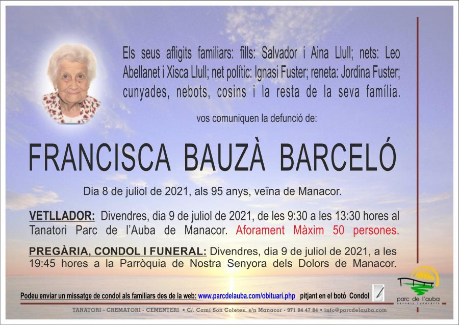FRANCISCA   BAUZÀ BARCELÓ