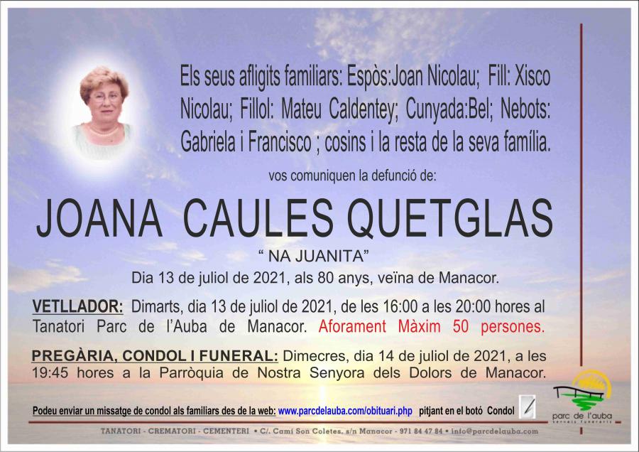 JOANA CAULES QUETGLAS