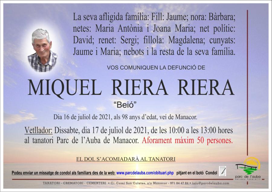 MIQUEL  RIERA  RIERA
