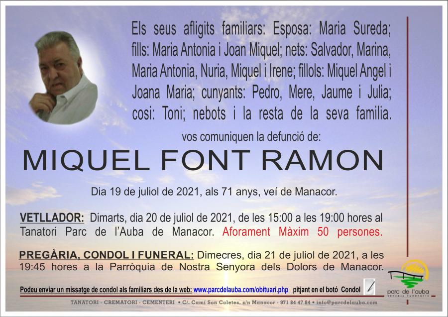 MIQUEL  FONT RAMON