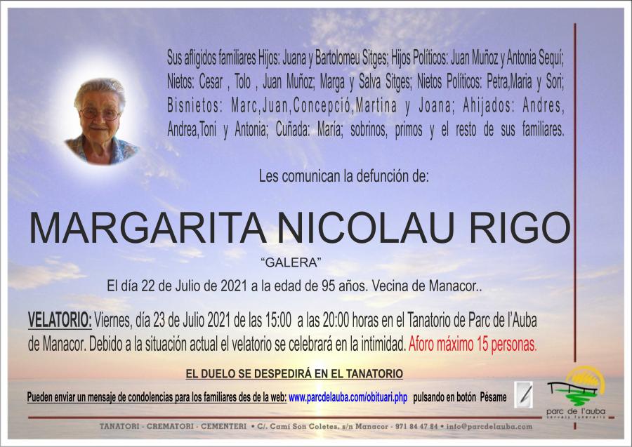 MARGARITA NICOLAU RIGO
