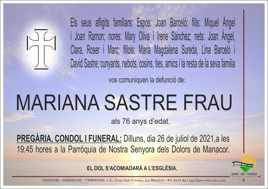 MARIANA SASTRE FRAU