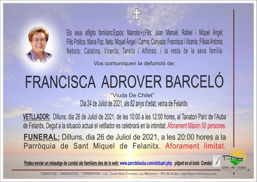 FRANCISCA ADROVER BARCELÓ