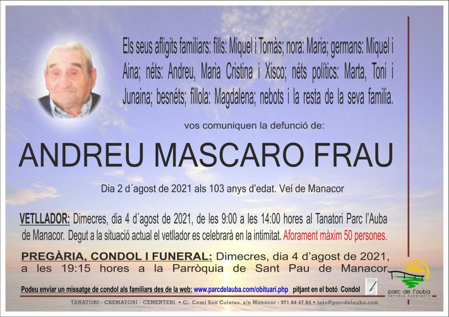 ANDREU MASCARO FRAU